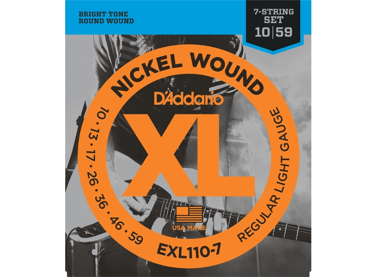 D'Addario EXL110-7 El. gitar strenger (010-059) 